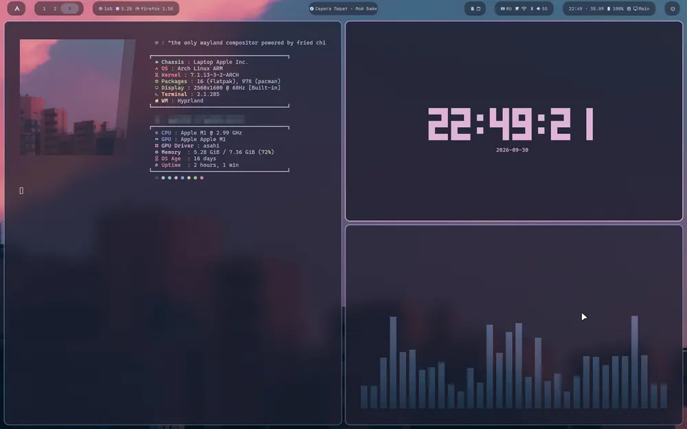 My Hyprland desktop on Arch Linux